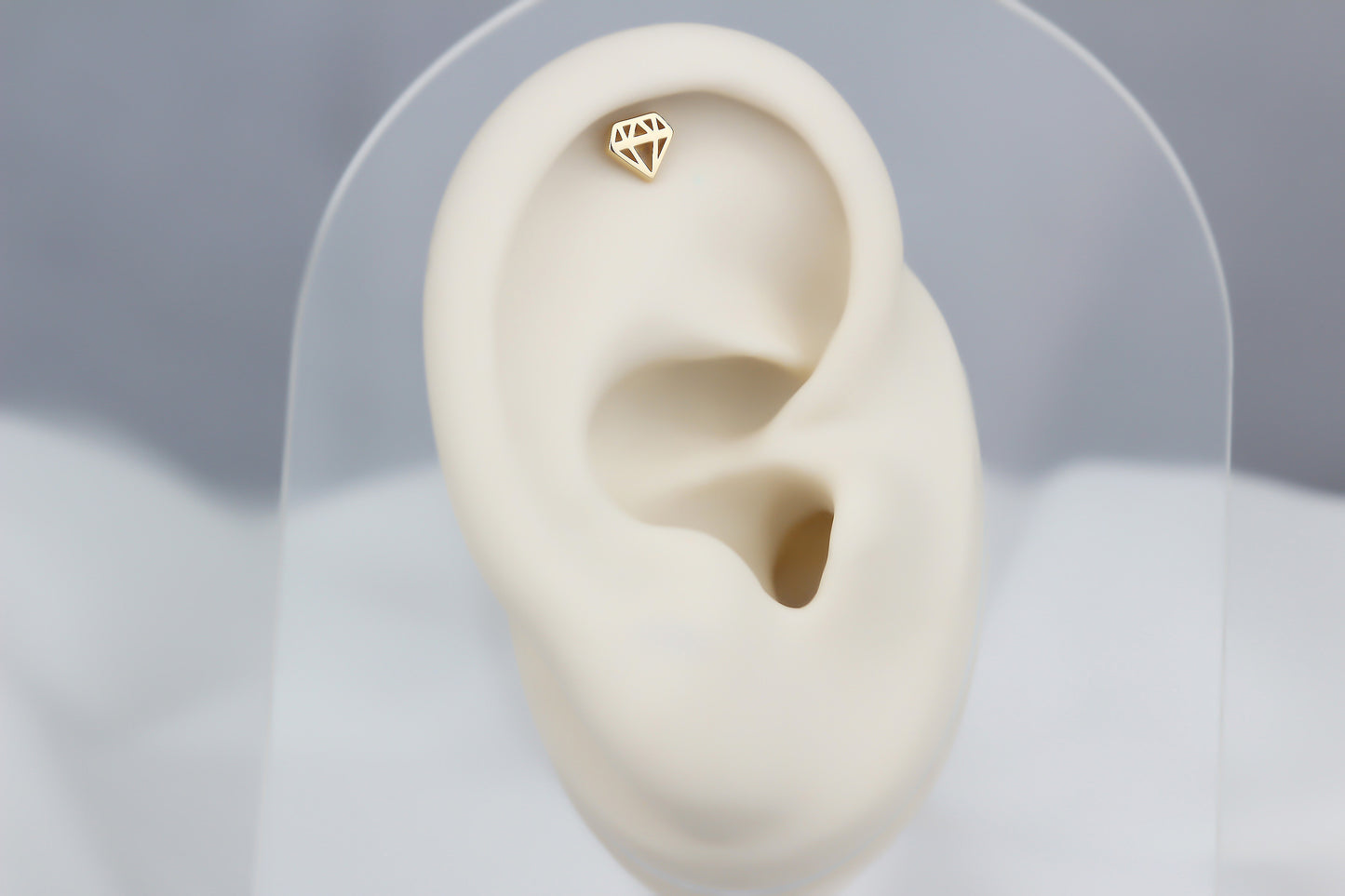14k Solid Gold Diamond Helix Piercing - alternate view 3