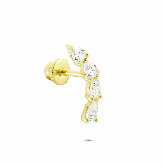 14k Solid Gold Geometric Helix Piercing