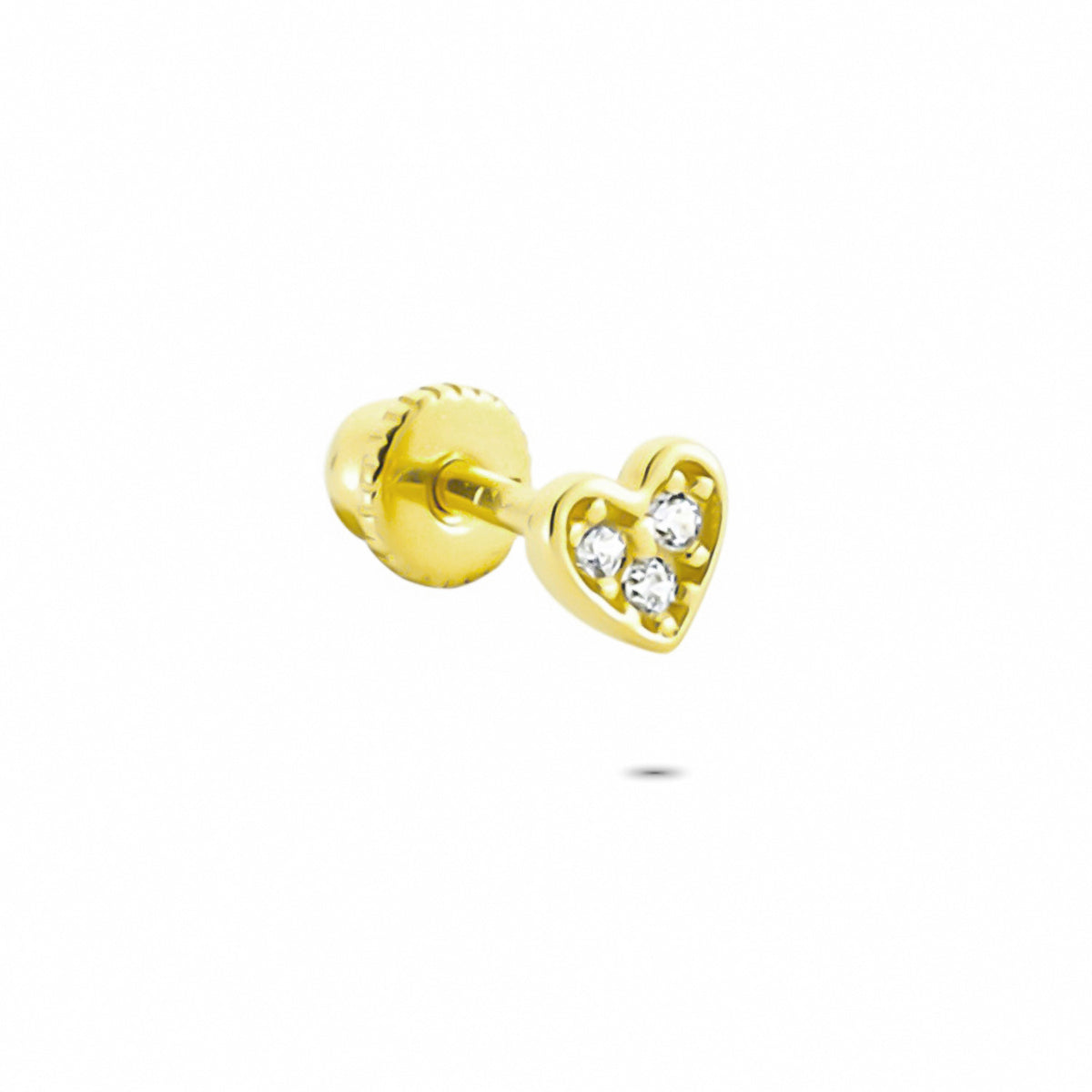 14k Solid Gold Heart Helix Piercing