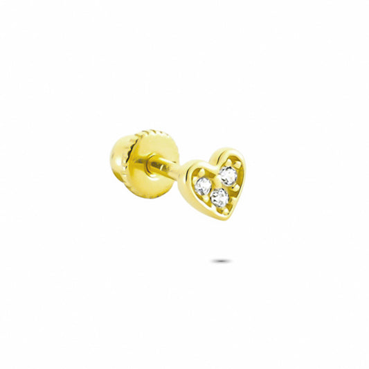 14k Solid Gold Heart Helix Piercing