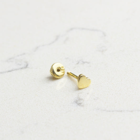 14k Solid Gold Heart Helix Piercing - alternate view 2