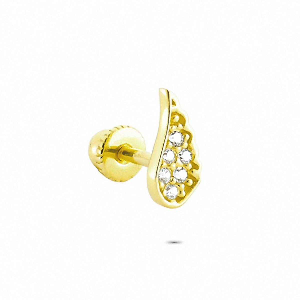 14k Solid Gold Angel Wing Helix Piercing