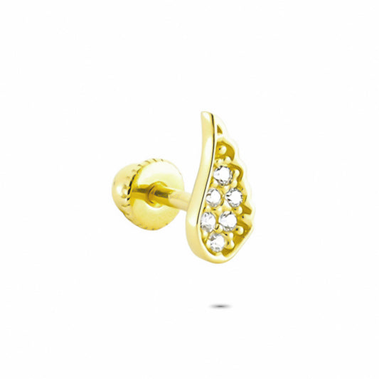 14k Solid Gold Angel Wing Helix Piercing
