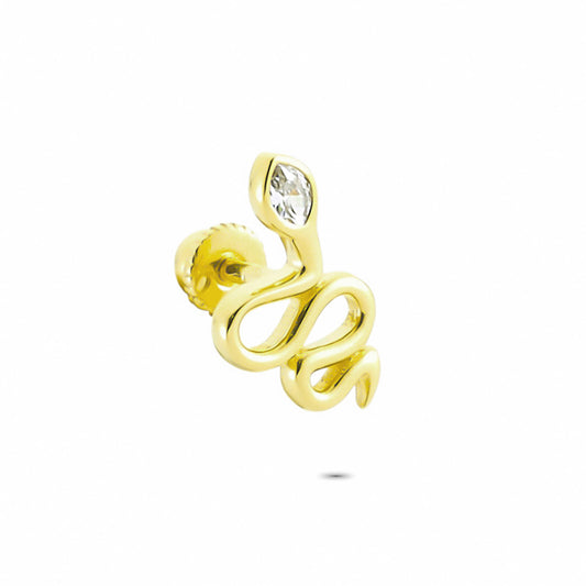 14k Solid Gold Snake Helix Piercing