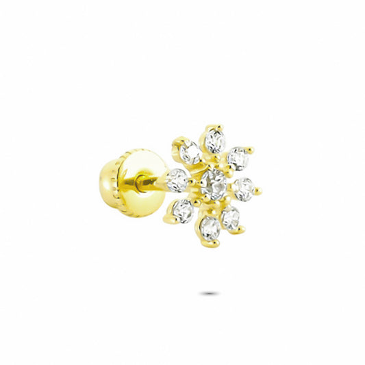 14k Solid Gold Flower Helix Piercing