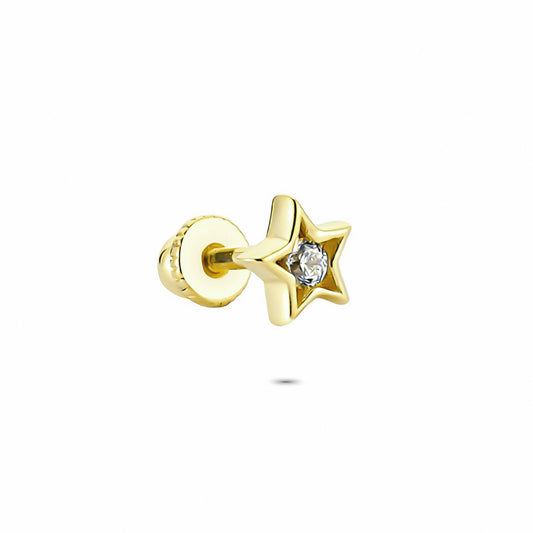 14k Solid Gold Star Helix Piercing