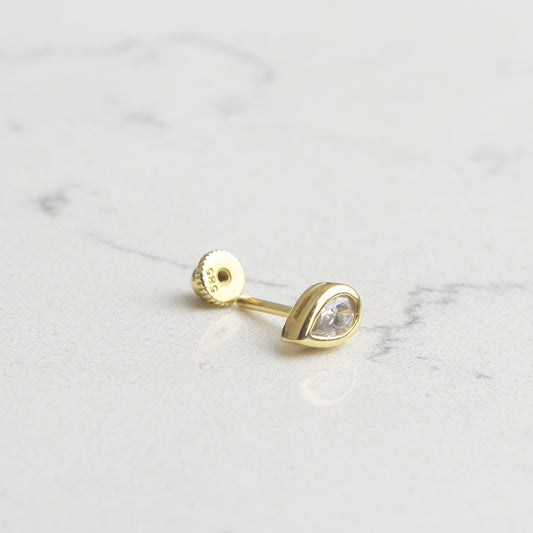 14k Solid Gold Drop Helix Piercing - alternate view 2