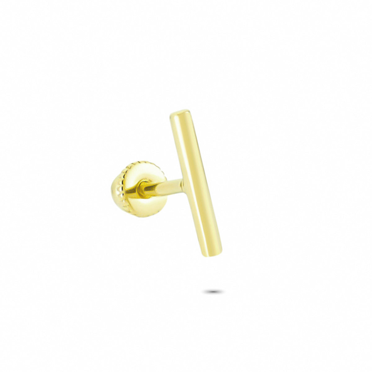 14k Solid Gold Line Helix Piercing