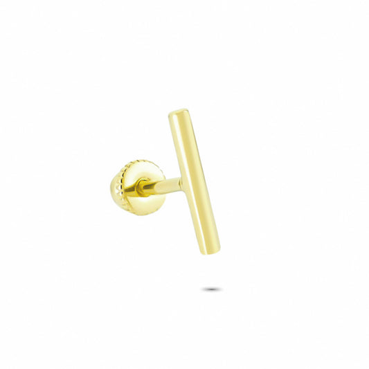 14k Solid Gold Line Helix Piercing