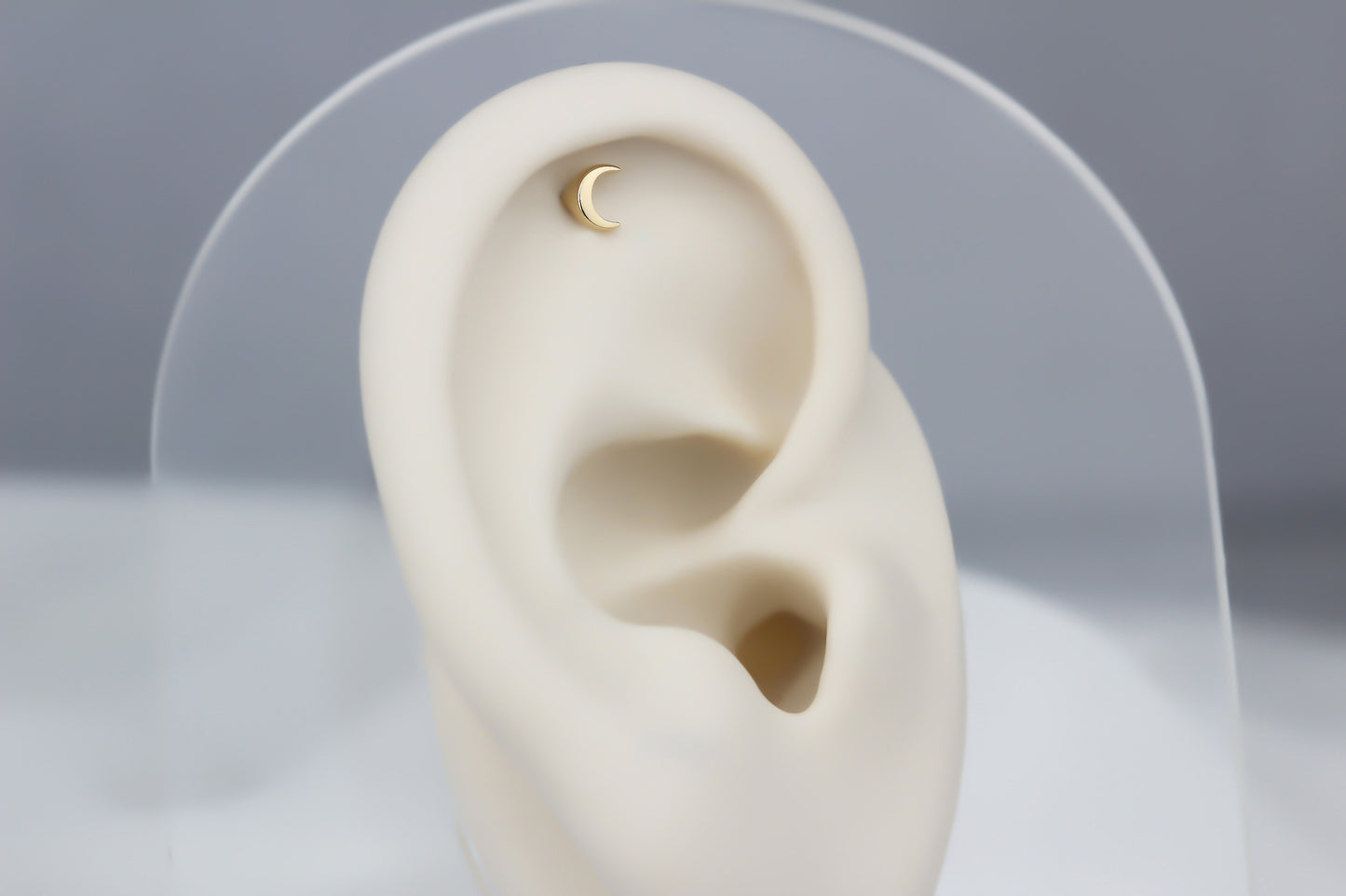 14k Solid Gold Crescent Helix Piercing - alternate view 3