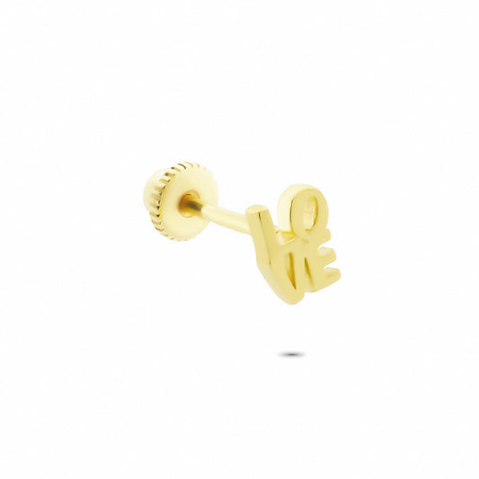 14k Solid Gold Love Helix Piercing