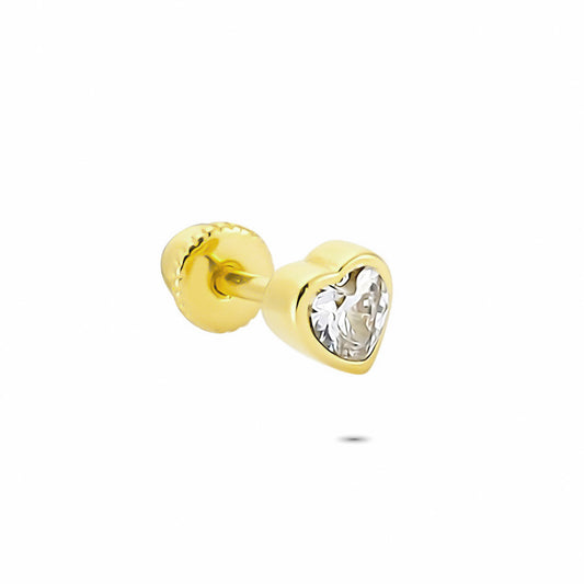 14k Solid Gold Heart Helix Piercing
