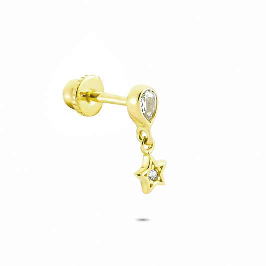 14k Solid Gold Drop Hanging Helix Piercing
