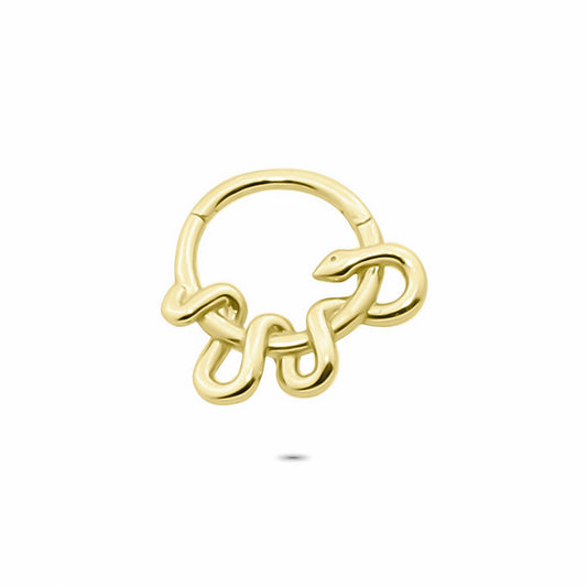 14k Solid Gold Ring Piercing