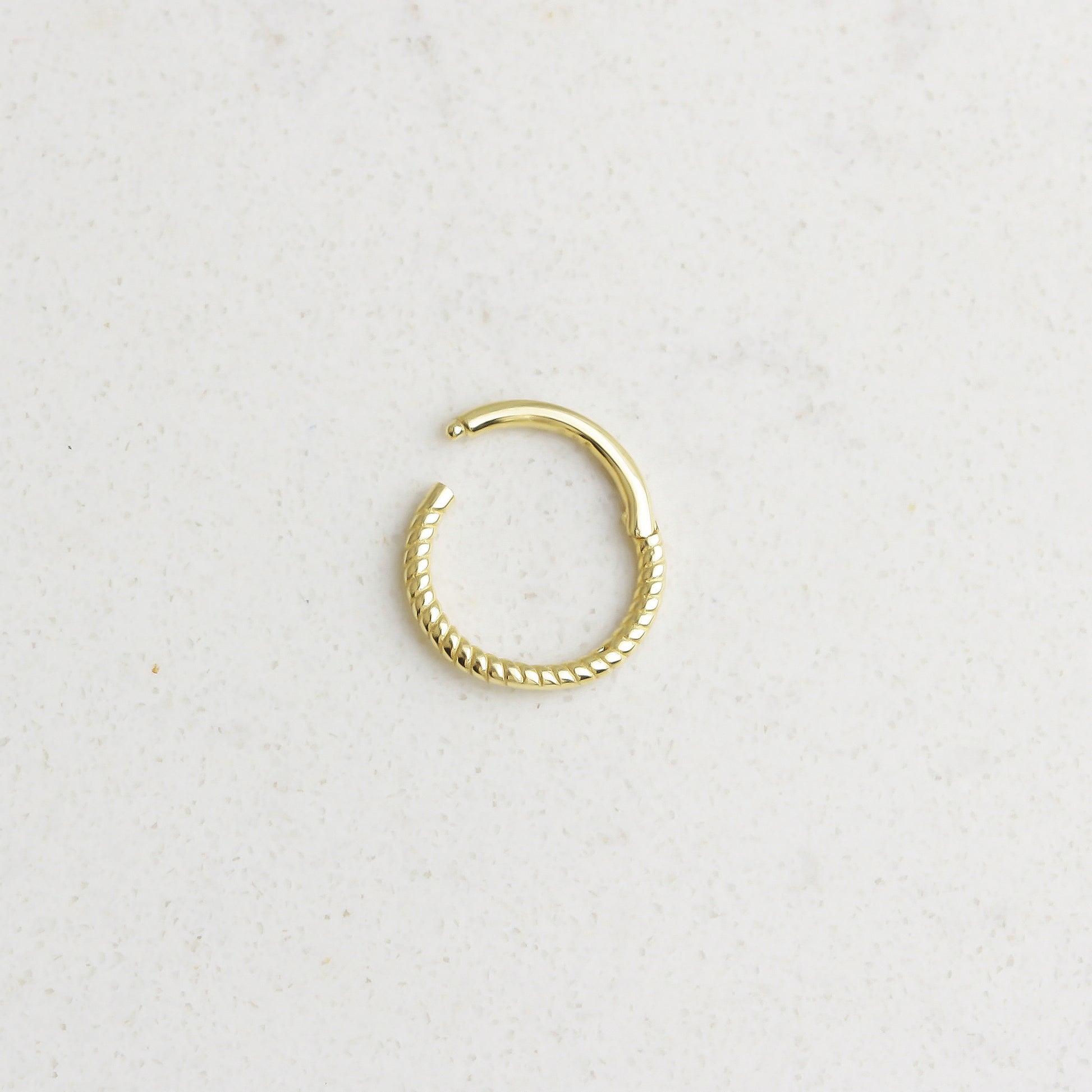 14k Solid Gold Gourmet Ring Piercing - alternate view 2