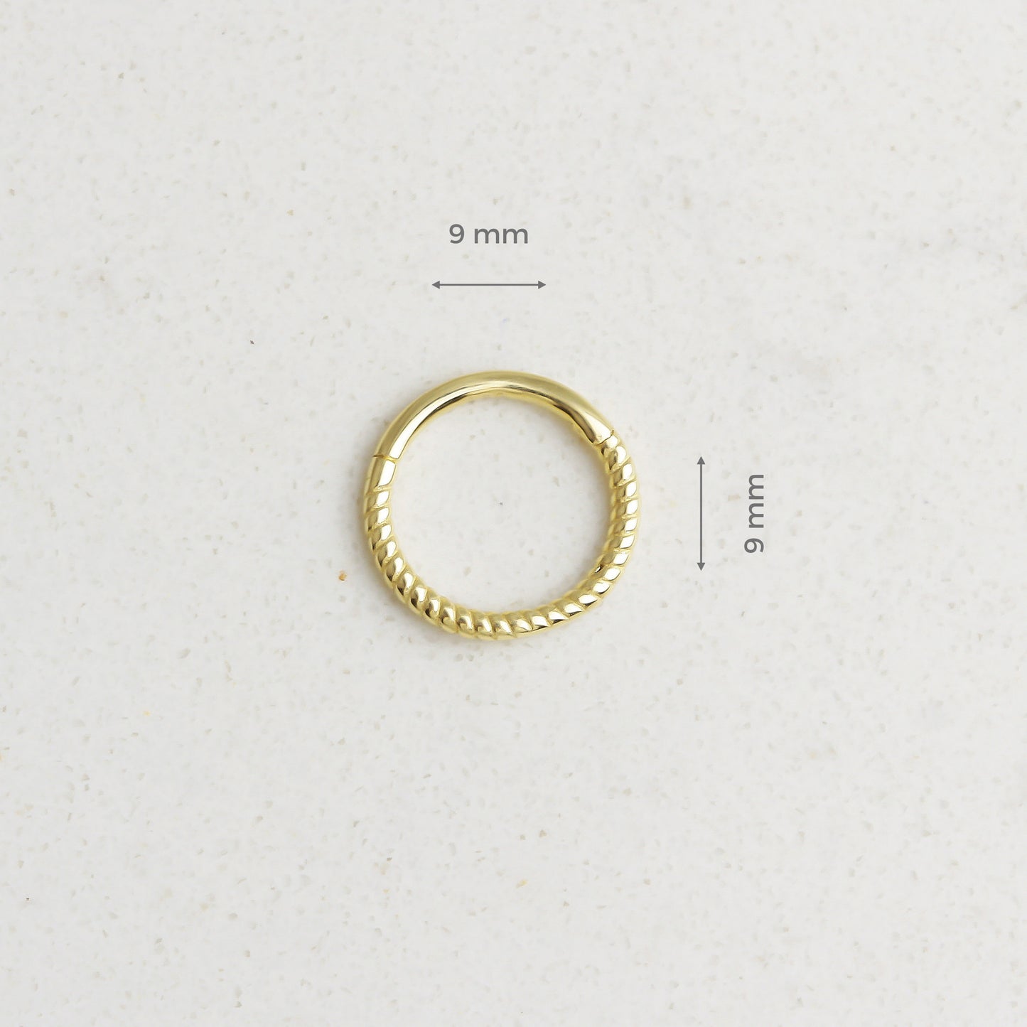 14k Solid Gold Gourmet Ring Piercing - alternate view 3