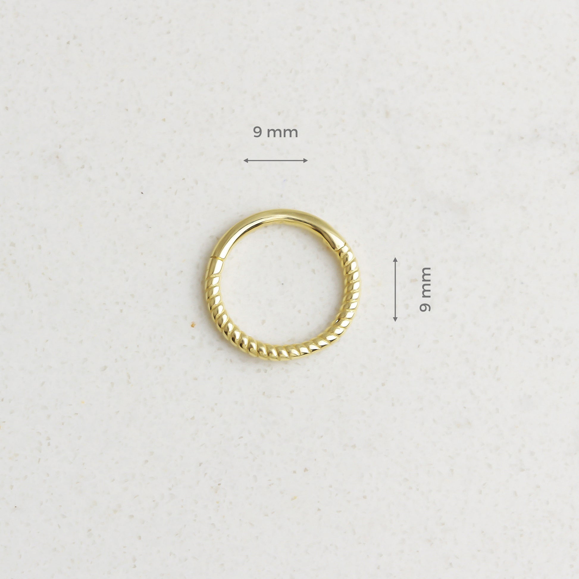 14k Solid Gold Gourmet Ring Piercing - alternate view 3