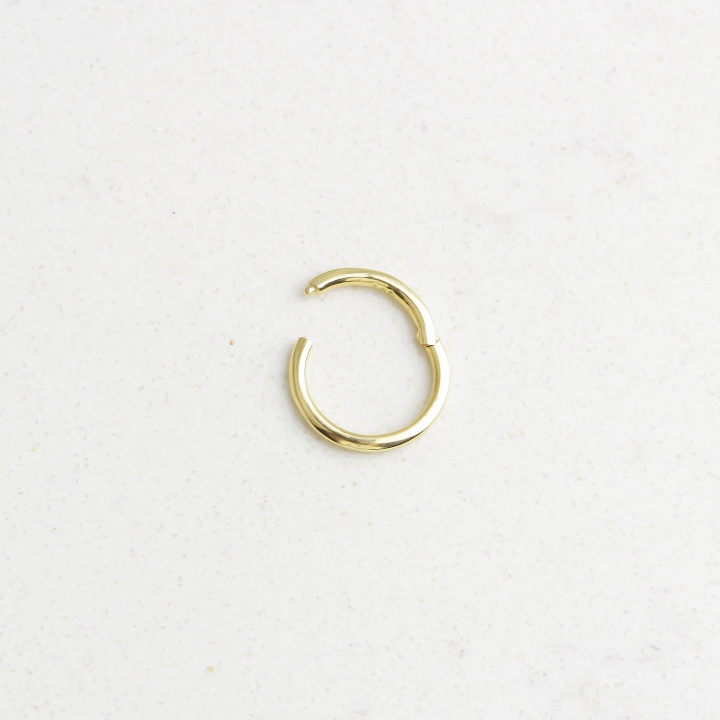 14k Solid Gold Ring Piercing - alternate view 2