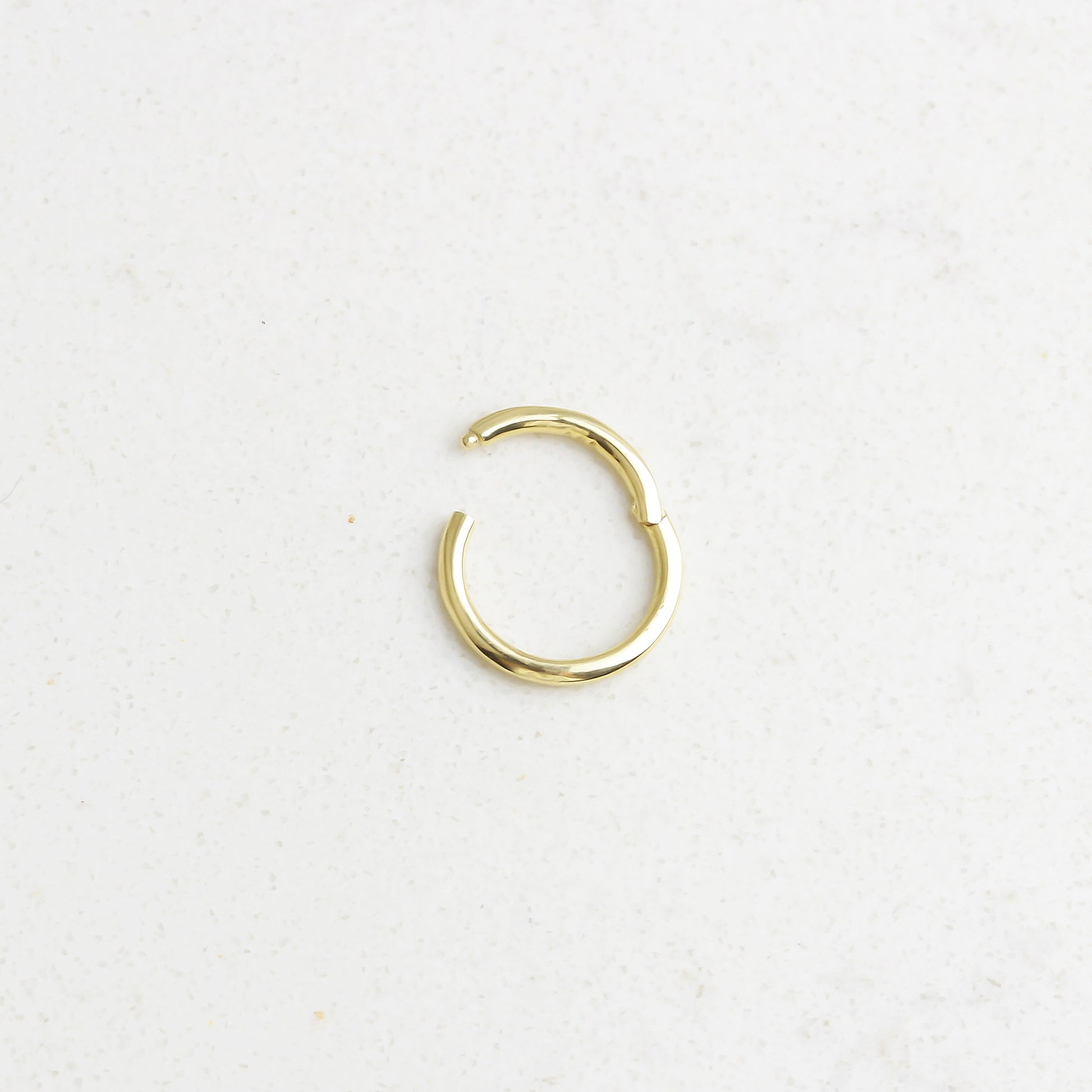 14k Solid Gold Ring Piercing - alternate view 2