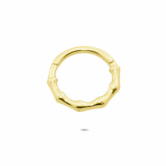 14k Solid Gold Auger Ring Piercing