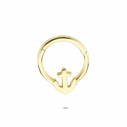 14k Solid Gold Anchor Ring Piercing