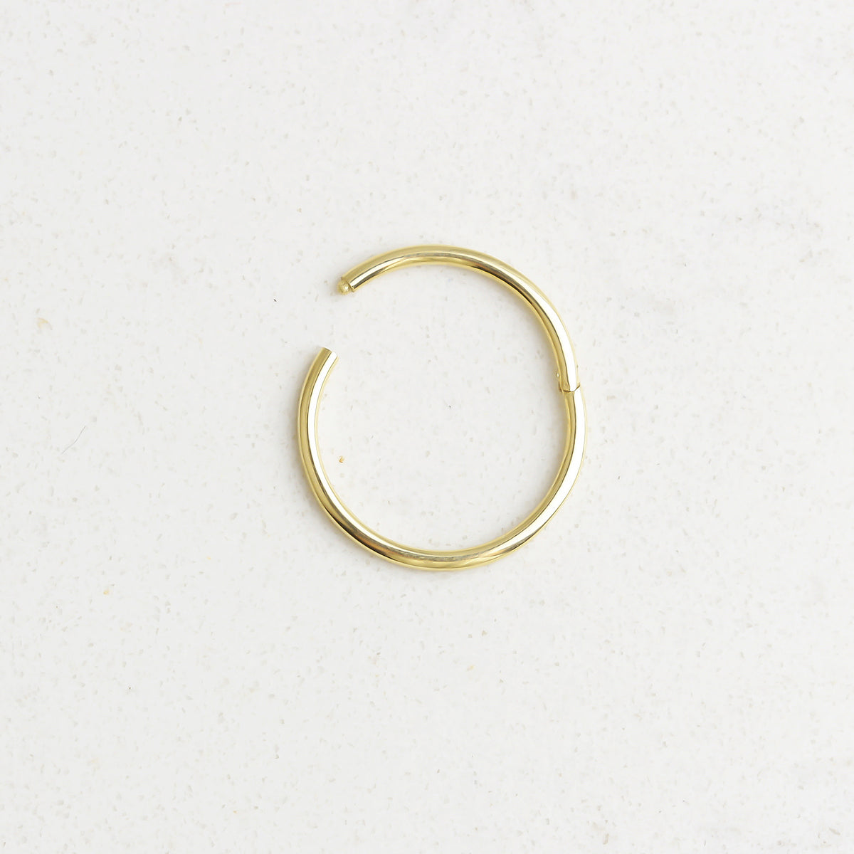 14k Solid Gold Ring Piercing - alternate view 2