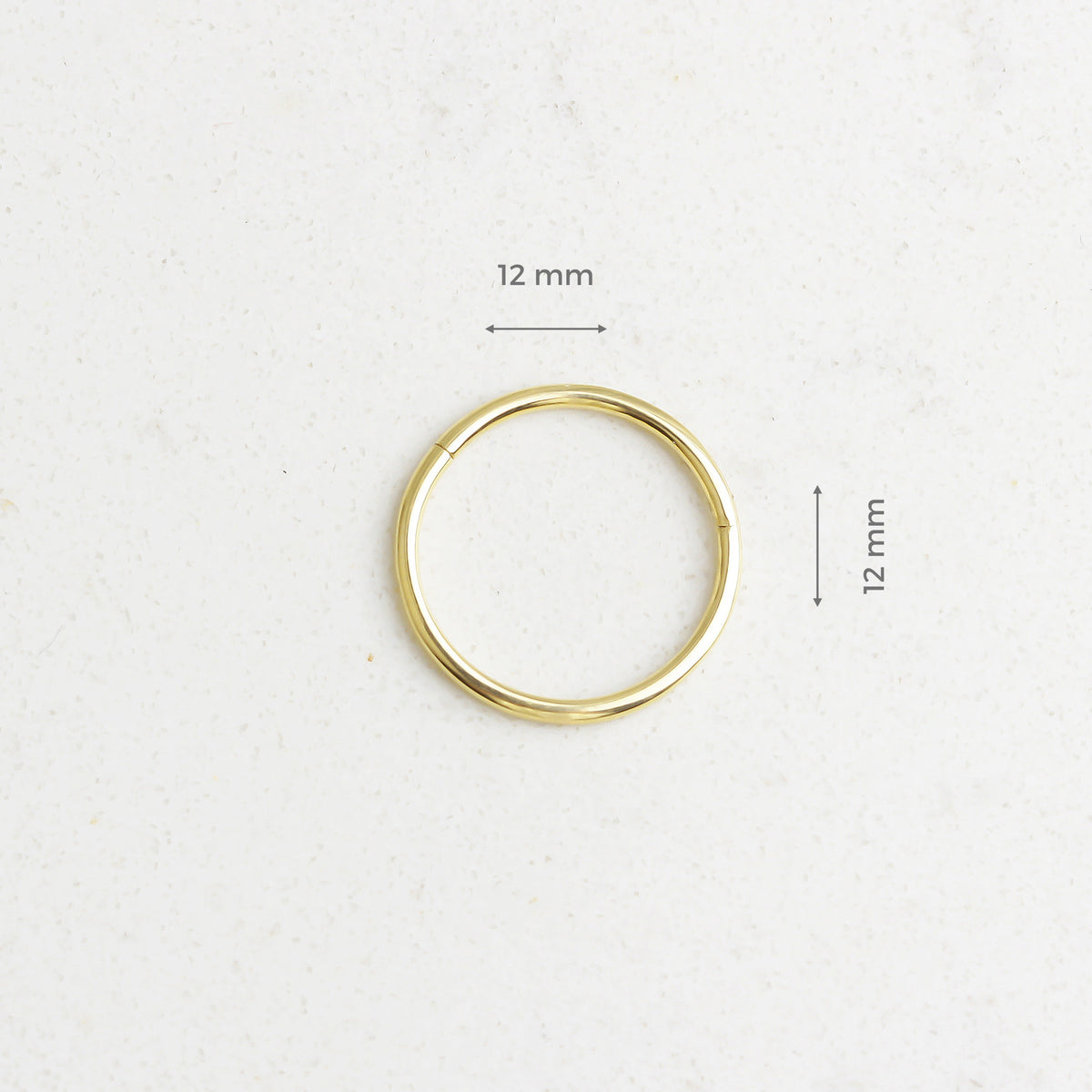 14k Solid Gold Ring Piercing - alternate view 3