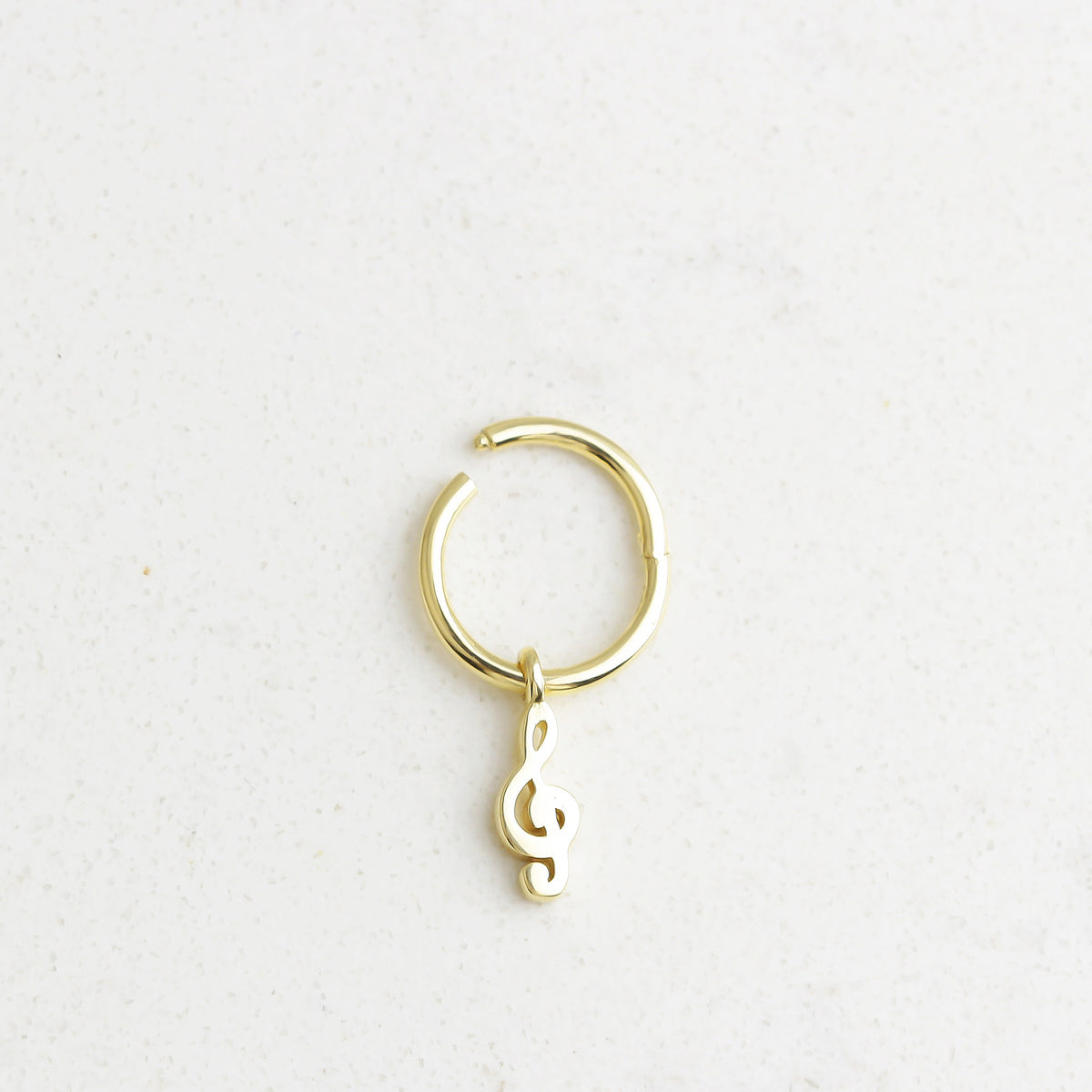 14k Solid Gold Left Wrench Ring Piercing - alternate view 2