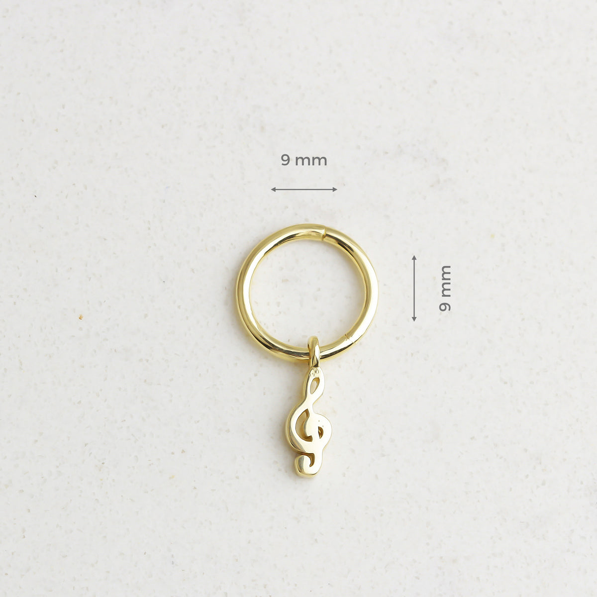 14k Solid Gold Left Wrench Ring Piercing - alternate view 3
