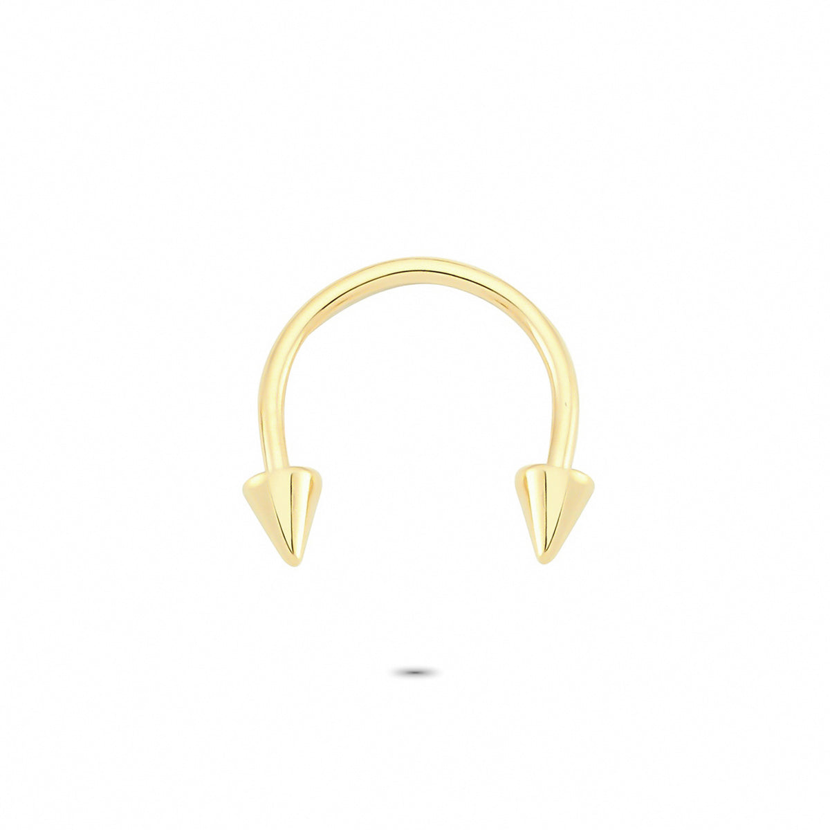 14k Solid Gold Arrow Half Ring Piercing
