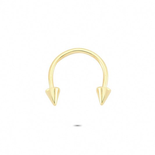 14k Solid Gold Arrow Half Ring Piercing