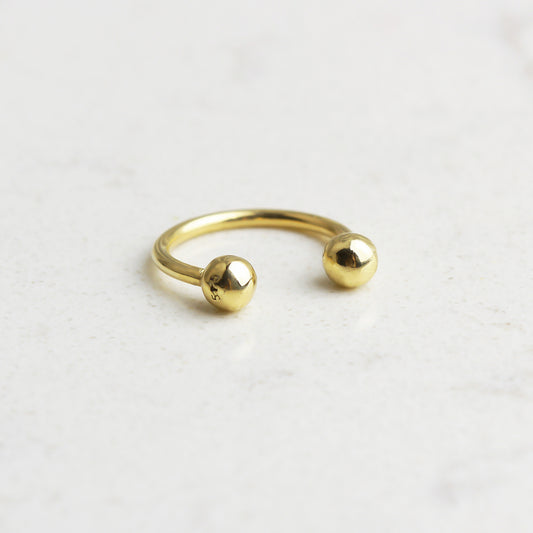 14k Solid Gold Half Ring Piercing - alternate view 2