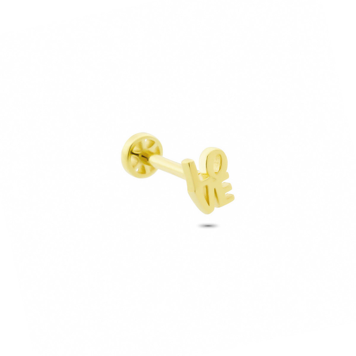 14k Solid Gold Love Tragus Piercing - alternate view 4