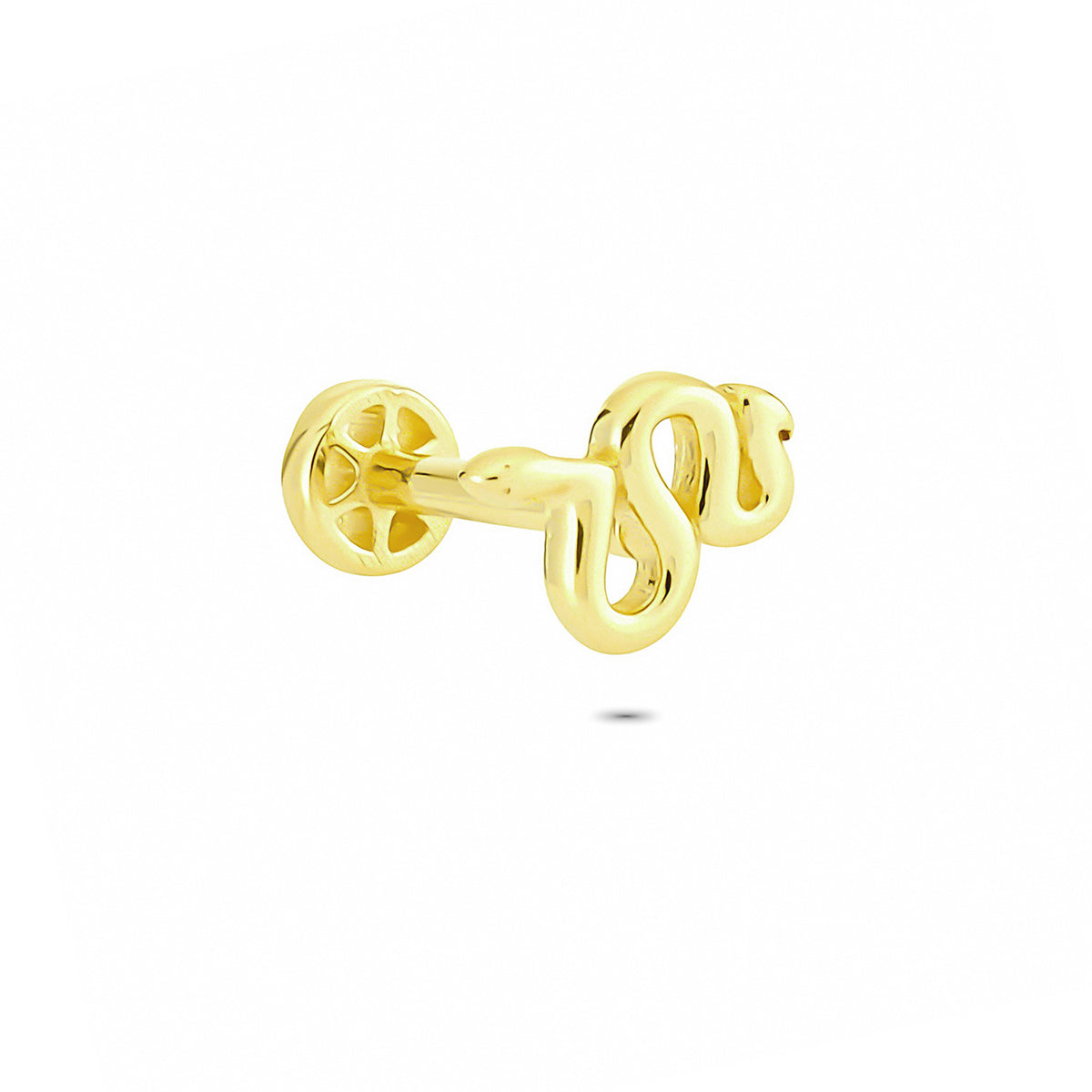 14k Solid Gold Snake Tragus Piercing - alternate view 4