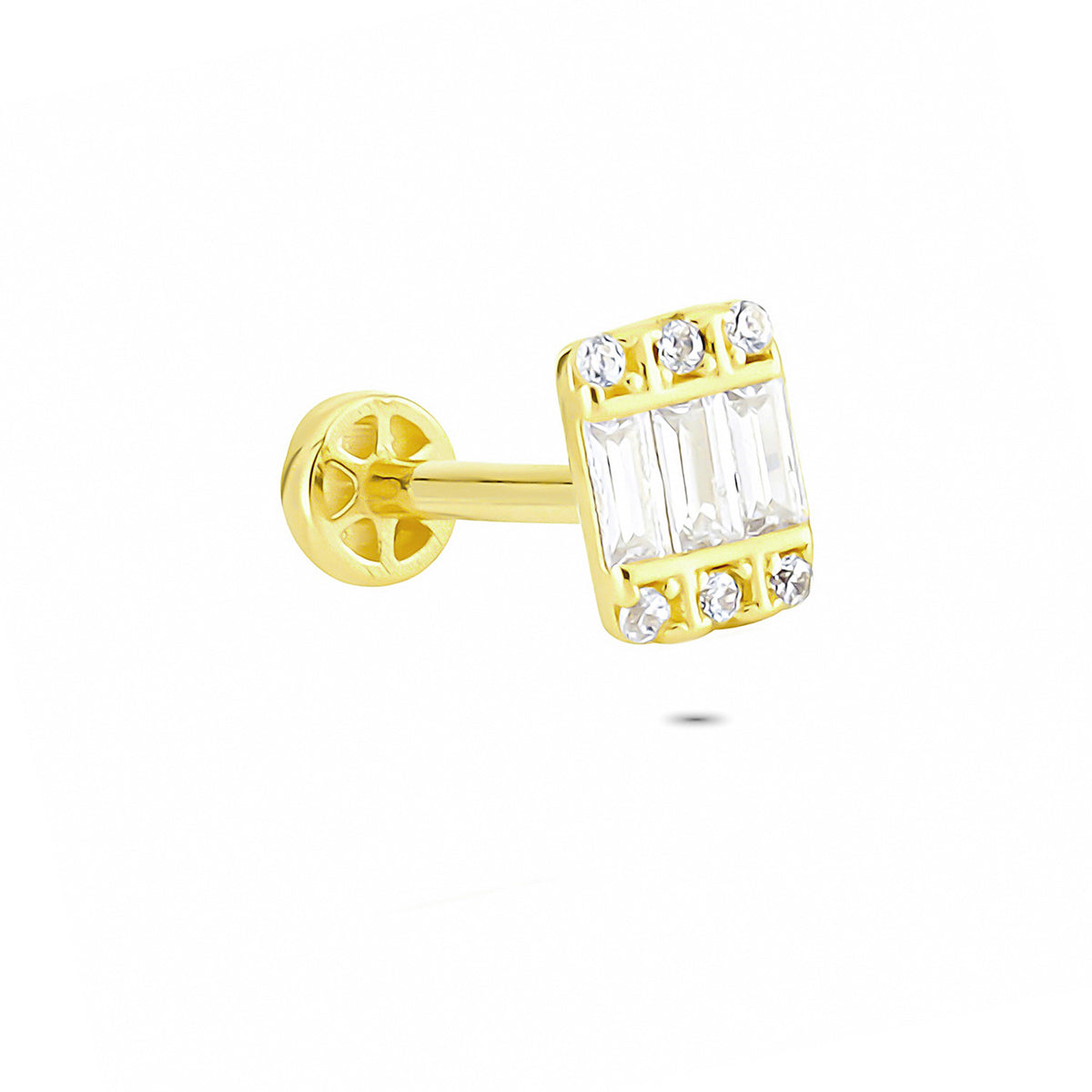 14k Solid Gold Drumstick Tragus Piercing - alternate view 4
