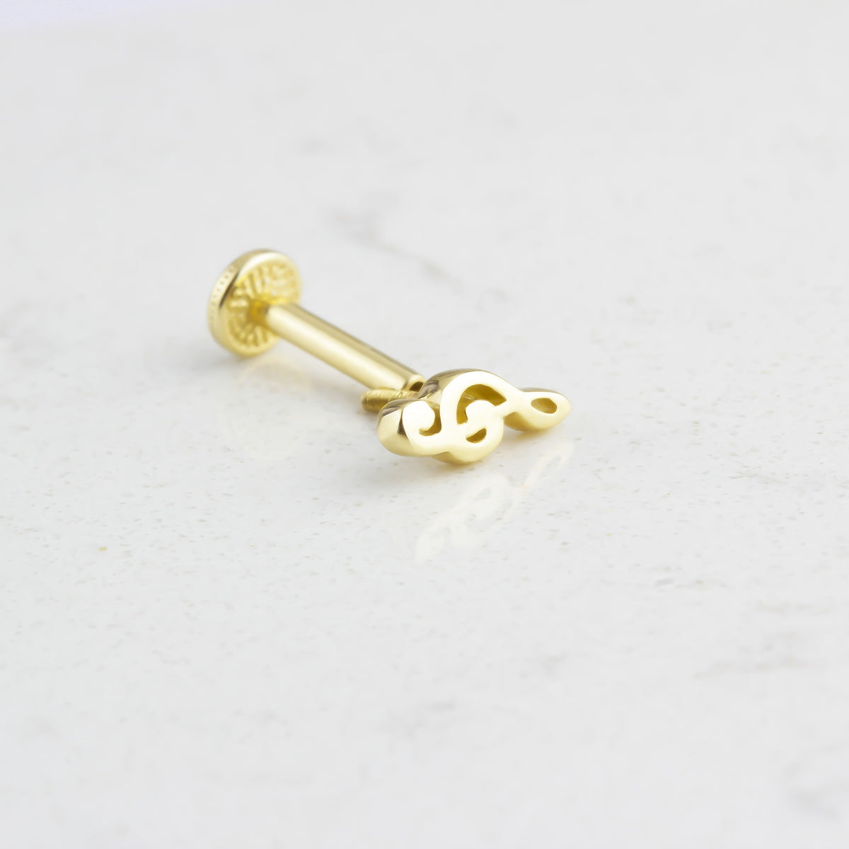 14k Solid Gold Left Wrench Tragus Piercing - alternate view 2