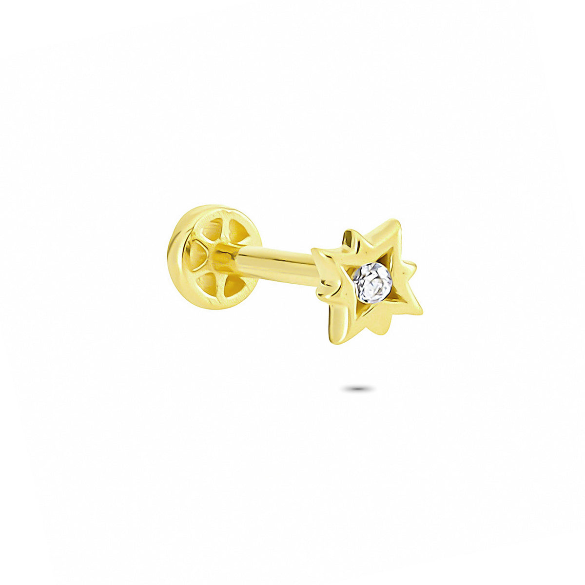 14k Solid Gold Star Tragus Piercing - alternate view 4
