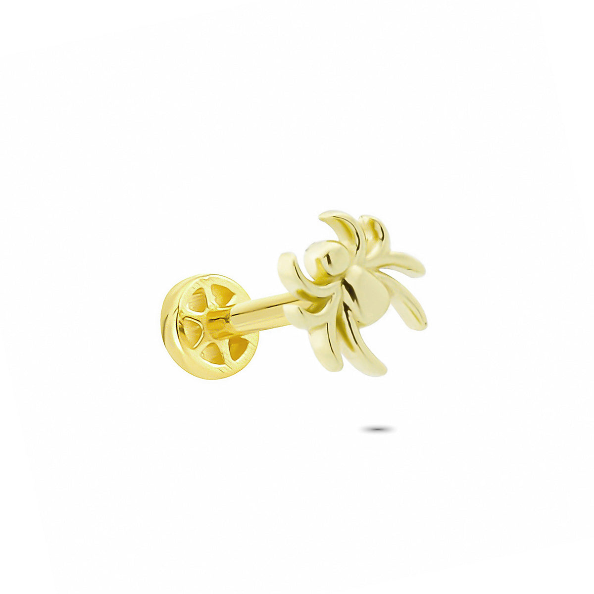 14k Solid Gold Spider Tragus Piercing - alternate view 4