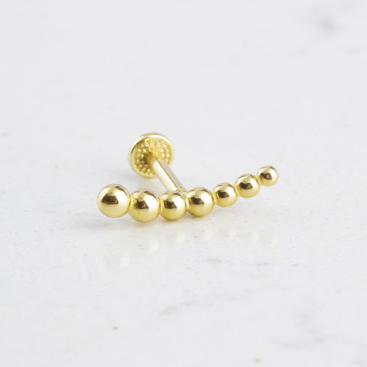 14k Solid Gold Dorica Tragus Piercing