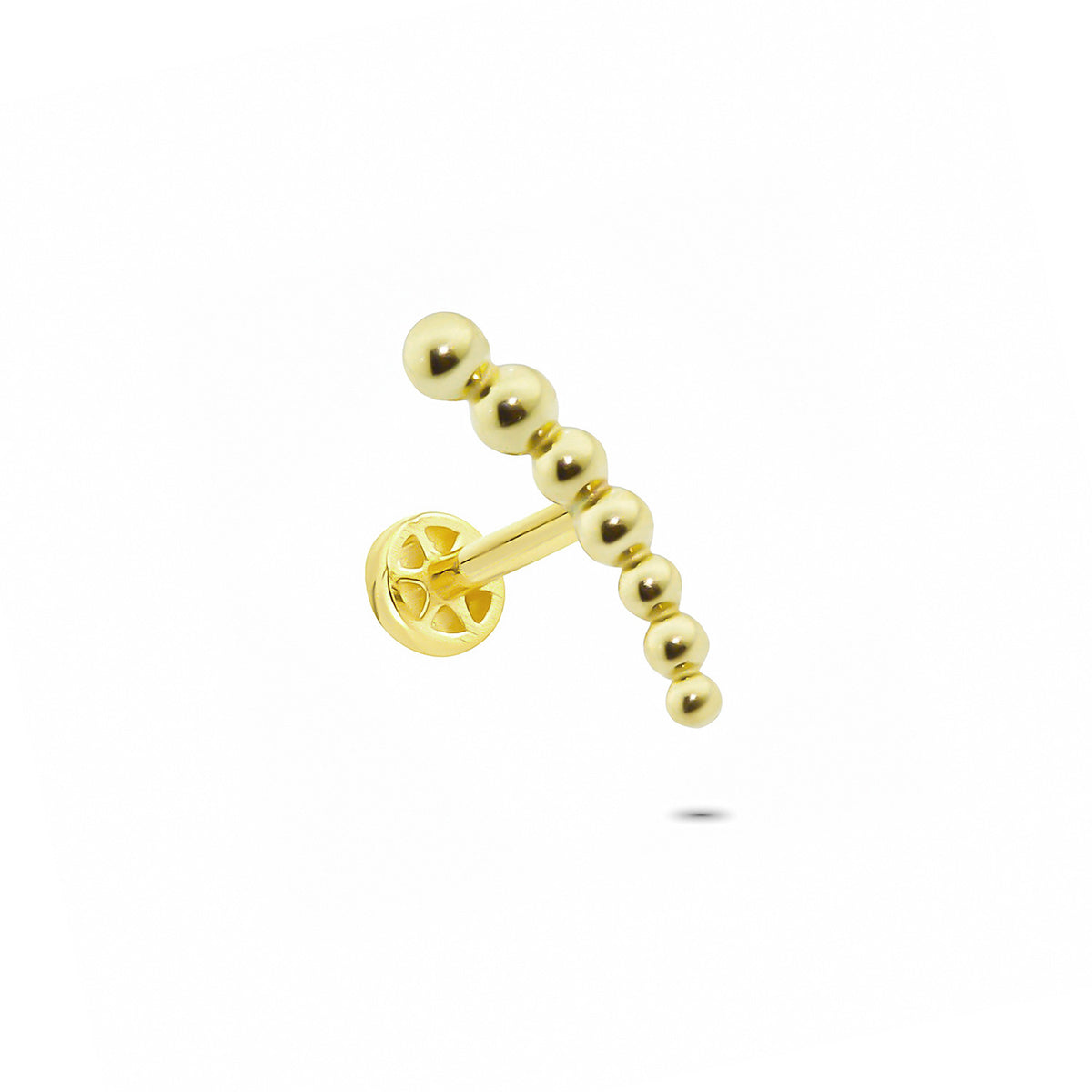14k Solid Gold Dorica Tragus Piercing - alternate view 4