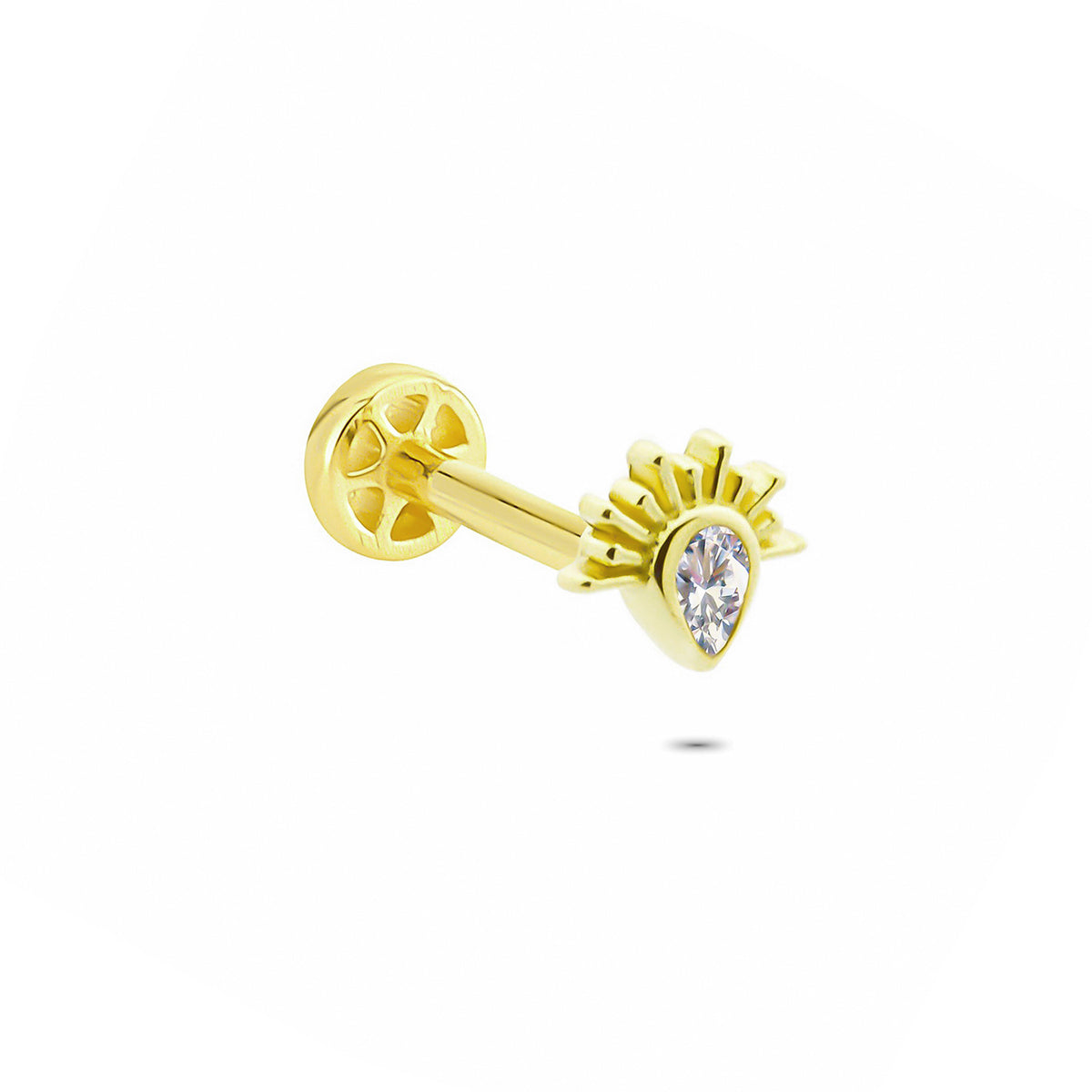 14k Solid Gold Drop Tragus Piercing - alternate view 4