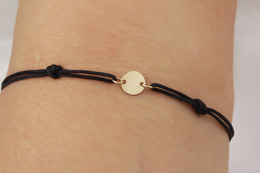 14k Solid Gold Circle Rope Bracelet - alternate view 2
