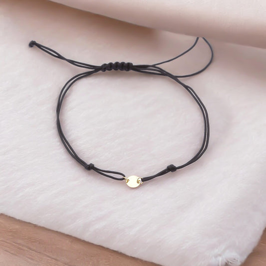 14k Solid Gold Circle Rope Bracelet