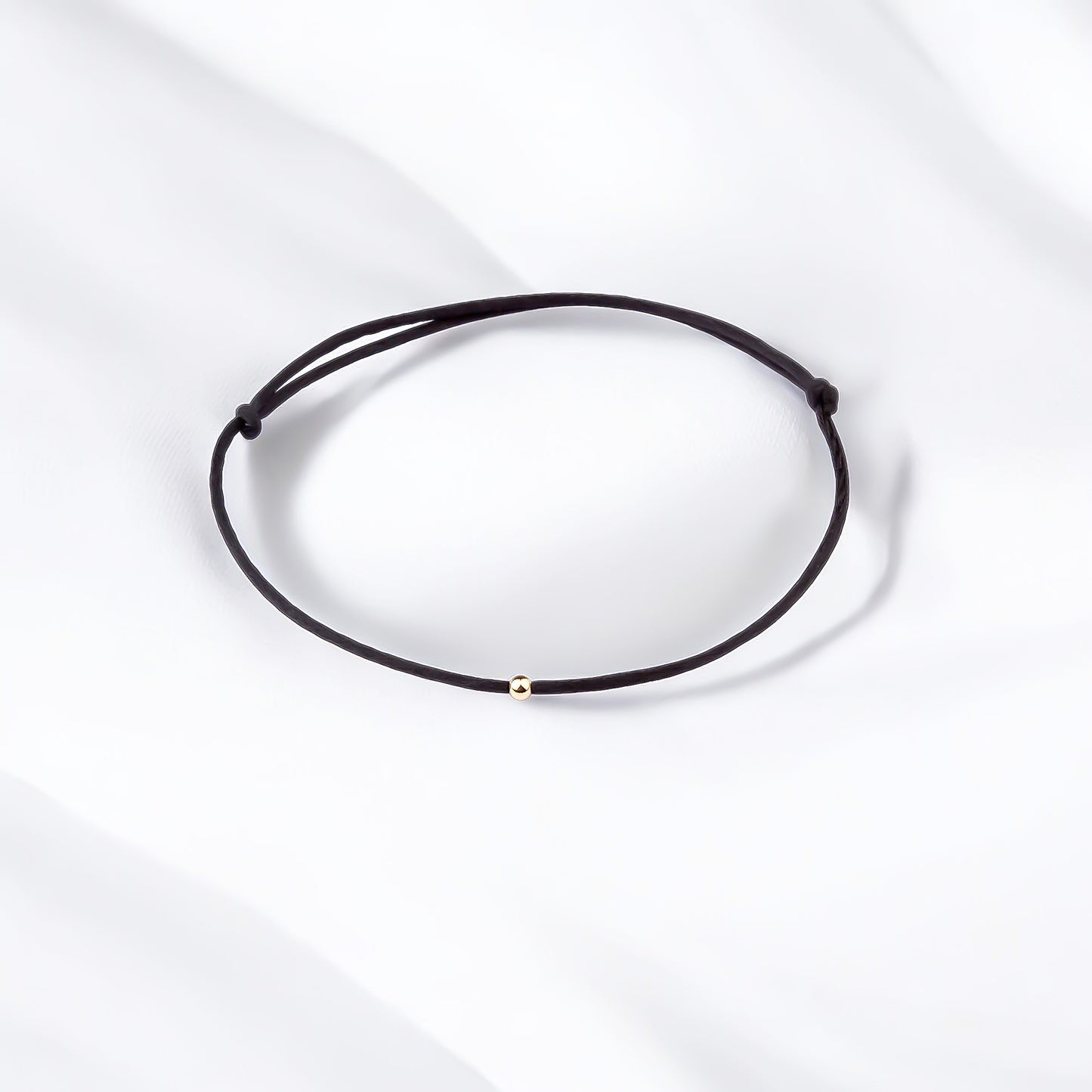 14k Solid Gold Ball Rope Bracelet