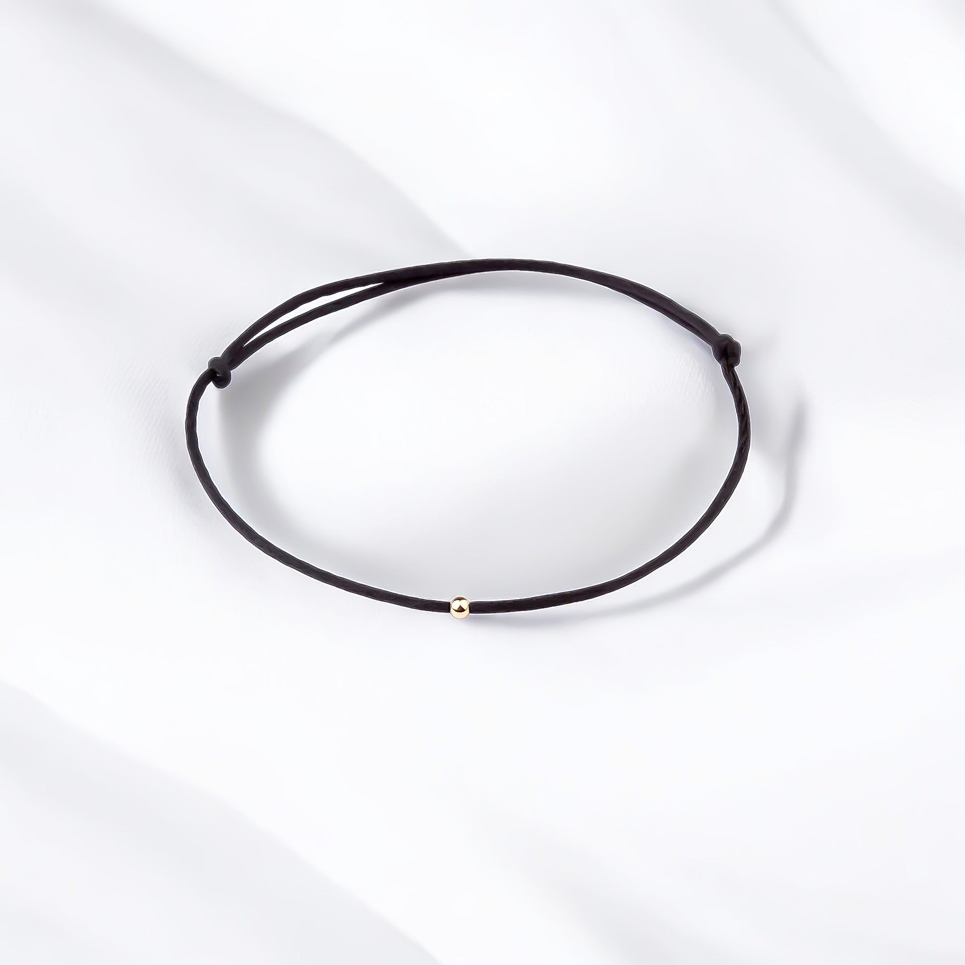 14k Solid Gold Ball Rope Bracelet