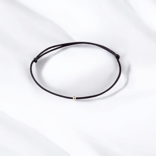 14k Solid Gold Ball Rope Bracelet