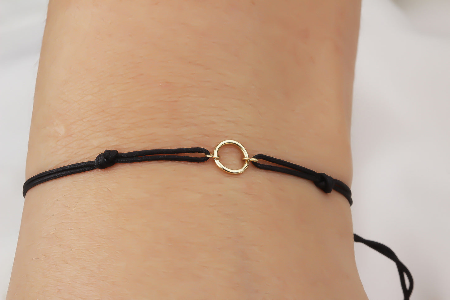14k Solid Gold Ring Rope Bracelet - alternate view 2