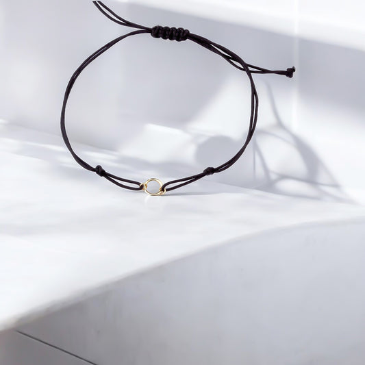 14k Solid Gold Ring Rope Bracelet