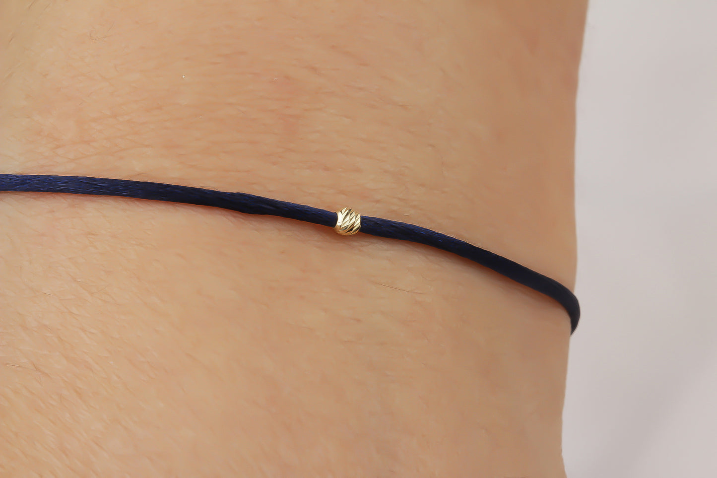 14k Solid Gold Ball Rope Bracelet - alternate view 2