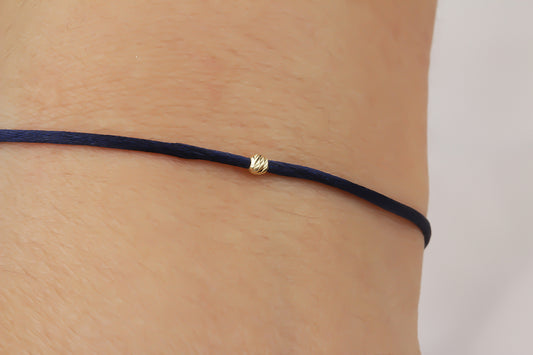 14k Solid Gold Ball Rope Bracelet - alternate view 2